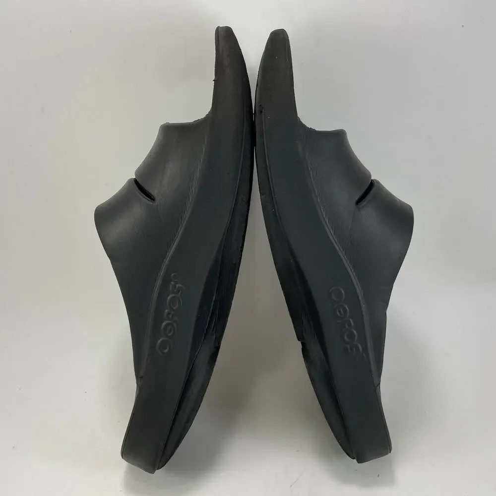 Oofos OOahh Recovery Slides Mens Size 7 Black Synthetic Comfort Athletic Sandal
